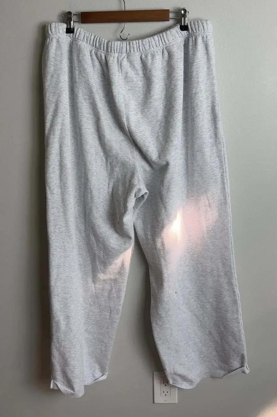 Skims Sweatpants Size 2X Gray Heather Cotton Blend Drawstring Women’s